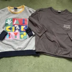 男の子 120cm ディズニー ミッキー 長袖Tシャツ ロンＴ トレーナー 美品