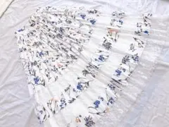 MERCURYDUO フラワープリーツレース切替スカート フリーサイズ フレア