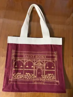 DAUNTBOOKS トートバッグ ゴールド文字 大きめ ネイビー 美品 英国 