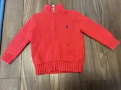 Ralph Lauren 24M　/コットンフルジップセーター赤
