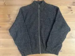 80's USA製 L.L.Bean アルパカ混 ドライバーズニット グレー L