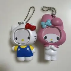 サンリオ　フォトフレームマスコット　キーホルダー　キティ　マイメロ　2体セット