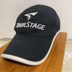 TOURSTAGE ネイビーキャップ ロゴ刺繍