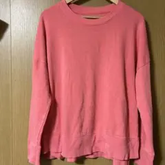 【大人可愛い】古着アメカジスウェット L サイズ　サーモンピンク トレーナー