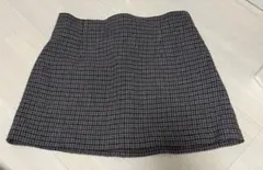 ZARA チェック柄ミニスカート
