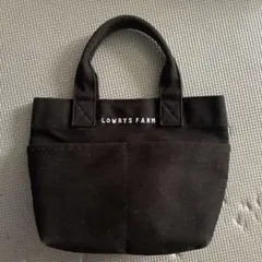 LOWRYS FARM ブラック ミニトートバッグ