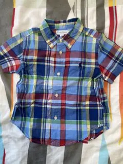 ラルフローレン RalphLauren 半袖チェックシャツ キッズ 24M 70