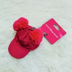 【新品】東京ディズニーリゾート　ファンキャップ　キーチェーン　ピンク　ポンポン付