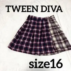 プリーツスカート チェック柄プリーツスカート フリル カジュアル 古着