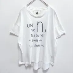 オニギリ|異素材クルーネック Tシャツ【F】ロゴステッチ テールカット ラフ 白のサムネイル