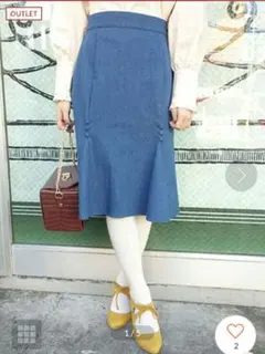 An another Angelus デニムタイトスカート フレア