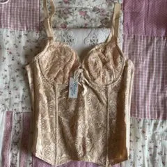 花柄刺繍 ビスチェ 体型補正下着 ベージュ