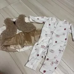 ジェラピケ　プティマイン　　70 長袖ロンパース 2枚セット