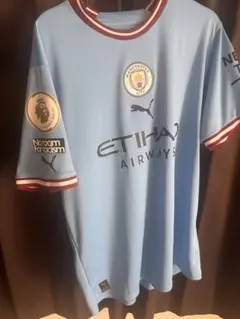 Oasis マンチェスターシティ サッカーシャツ 水色 30番 - メルカリ