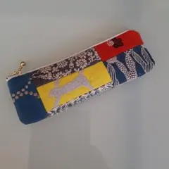 ハンドメイド、ミナペルホネン、ポーチ、ペンケース、18cm、dop、オデッセイ