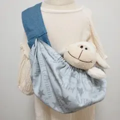 おままごと用スリング モフリン メルちゃん抱っこ紐 デニム風×スター柄【564】