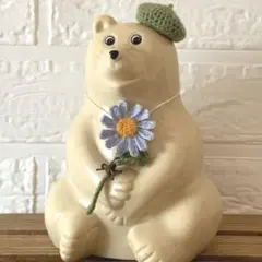 しろくま貯金箱用❁⃘*.゜コスモス❁⃘&ベレー帽2点セット