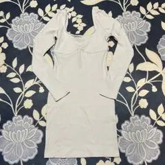 【即日発送OK】Bershka 長袖スクエアネックワンピース M