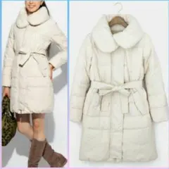 値下げしました！PLSTプラステアイボリー ダウンコート