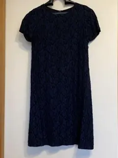 ワンピース　タルボット　talbots ネイビー　レース