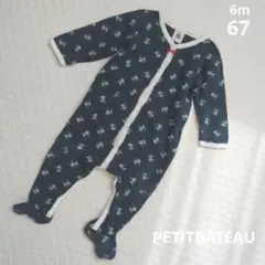 PETITBATEAU　花柄カバーオール　6m67
