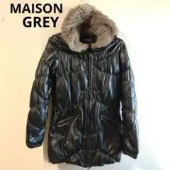 MAISON　GREY ダウンジャケット　ブラック　光沢　肉厚　リアルファー　Мのサムネイル