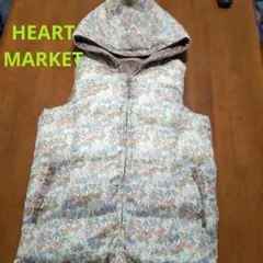 HEART MARKET リバーシブル フード付き中わたベスト【M】