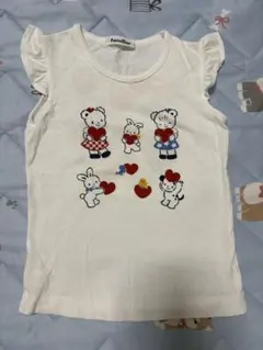 familiar ファミリア フリル袖 Tシャツ 110cm