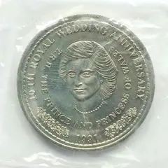 注文品1991年 マン島クラウン銀貨 ダイアナ妃結婚10周年記念銀貨 SV925 注文品1991年 マン島クラウン銀貨 ダイアナ妃結婚10周年記念銀貨