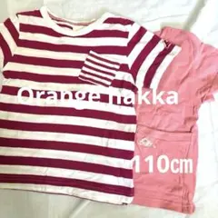 Orange hakka オレンジハッカ 110㎝　半袖Tシャツ　2枚セットのサムネイル