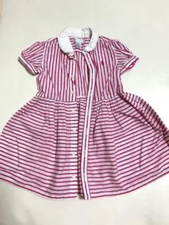 【美品】ラルフローレン　ストライプ ワンピース12M.のサムネイル