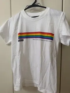 レインボーロゴ プリントTシャツ ホワイト Sサイズのサムネイル