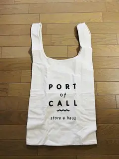 PORT of CALL ポートオブコール エコバッグ トートバッグ 白