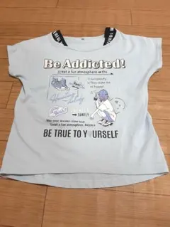 ロゴプリント 半袖Tシャツ ライトブルー