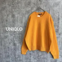ユニクロUNIQLO★新品★プレミアムラムクルーネックセーター イエロー L