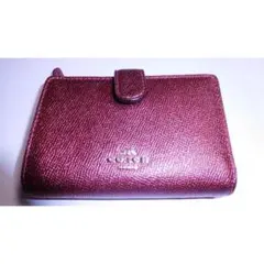 新品　コーチ　財布　ワインレッド