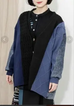 iS ScoLar カーディガン 長袖 ブラック Mのサムネイル