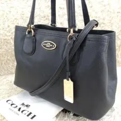 極美品　COACH　2way　レザースモールキットキャリーオール　クロスボディ