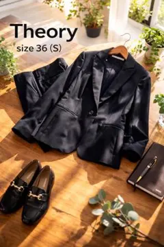セオリーリュクス　セットアップ　フォーマル　パンツスーツ　ブラック　サイズ36