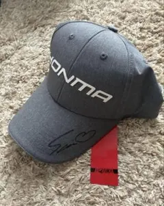 HONMA 本間ゴルフ　グレーキャップ　金澤志奈サイン　帽子のサムネイル