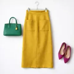 SLOBE IENA♡タイトスカート イエロー 美シルエットSのサムネイル