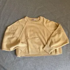 ZARA クリーム色 ラグランスリーブニット