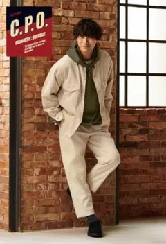 コーデュロイCPOシャツ ワイドテーパードイージーアンクルパンツ セットアップ