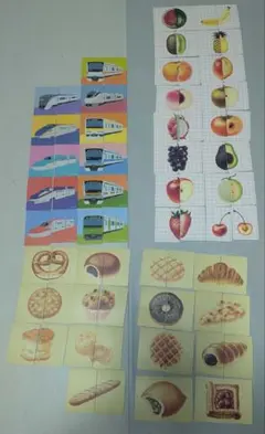 絵合わせ まとめ売り 乗り物 食べ物 フルーツ　パズル