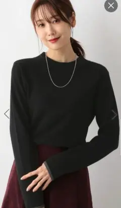 GLOBAL WORKメルティリブハイネックプルオーバー