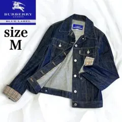 極美品 バーバリー ブルーレーベル デニム ジャケット ノバチェック ホースロゴ