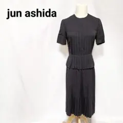 jun ashida ジュンアシダ 清楚 プリーツワンピース 冠婚葬祭 7号