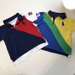 ラルフローレン ポロシャツ 12M 2枚セット ビッグポニー カラフル 双子