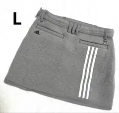美品　adidasアディダス ミニスカート　ゴルフウェア　刺繍　Lサイズ　伸縮性