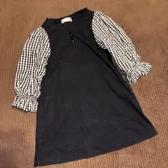 ブランシェス　ギンガムチェック　ワンピース